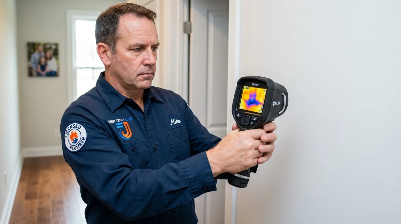 Thermal imaging leak detection by Johns Plumbing LLC in Stockton Springs